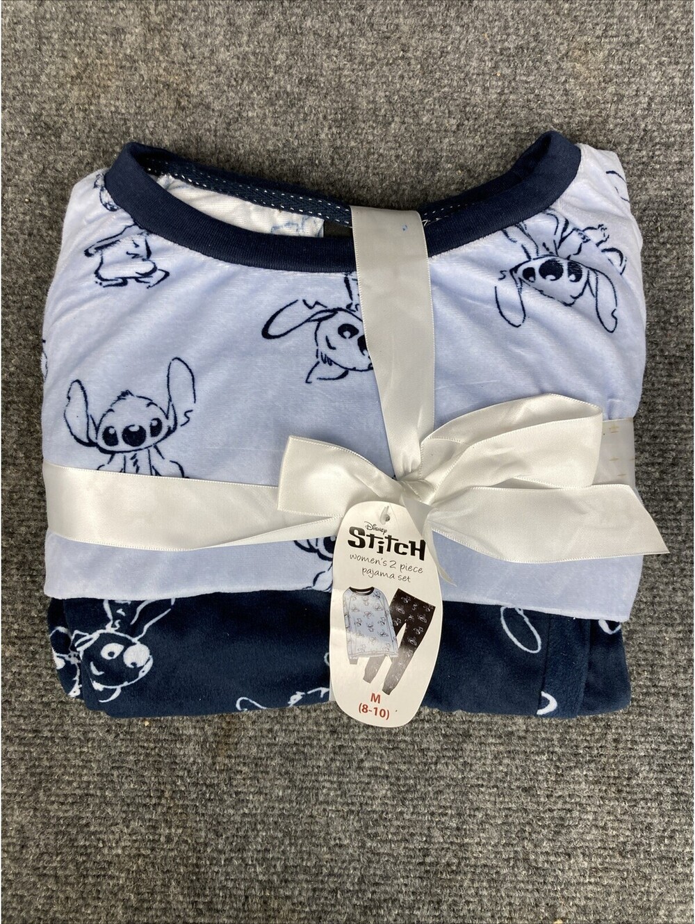 Disney Womens Size Medium (8-10) Stitch 2 Piece Shirt & Pants Pajama Set NEW!